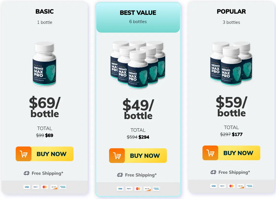 Memomaxpro-Pricing-Options